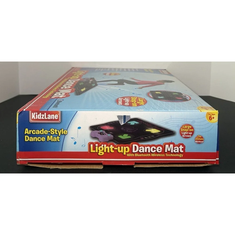 KidzLane Light-Up Dance Mat Bluetooth Wireless Step on Dance Arrows Cordless